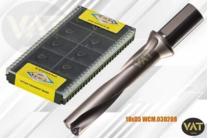 10x WCMX030208-SF ER600 + D=18xD5 Vollbohrer/Wendeplattenbohrer NEU - Bild 1 von 1
