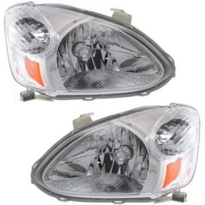 Headlight Set For 2003 2004 2005 Toyota Echo Left and Right With Bulb 2Pc - Picture 1 of 12