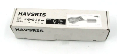 IKEA HAVSRIS Plug-in Cord set with switch - White - Image 1 of 3