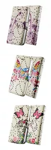 Huawei P8 Lite 2017 Book Pouch Cover Case Wallet Leather Phone Printed Butterfly - Picture 1 of 7