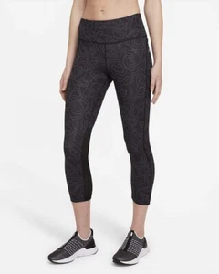 Leggings medianos para mujer Nike Division de altura media recortada para correr negros DA1250010 (AM) - Imagen 1 de 10