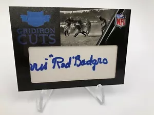 MORRIS RED BADGRO AUTO 2010 Panini GRIDRION CUTS RARE/18 Card NFL NY GIANTS HOF - Picture 1 of 7
