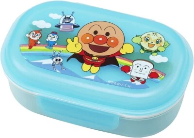 Lancheira LEC Anpanman com garfo 270ml azul TJO Japão - Imagem 1 de 4