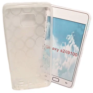 SILIKON TPU HANDY COVER CASE TRANSPARENT für SAMSUNG i9100 + Displayschutzfolie - Picture 1 of 2