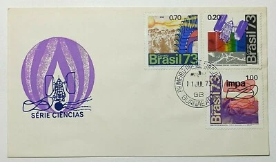 1973 FDC Brazil Space Research, Engineering & Applied Mathematics SC #1292-1294 - Image 1 of 2