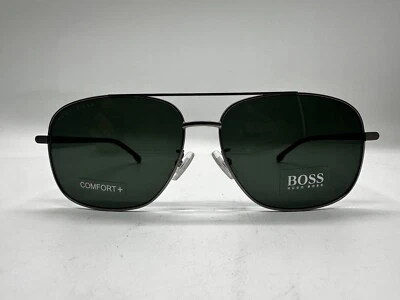 Hugo Boss Mens Sunglasses Ruthenium Black/Green 63mm Titanium 1177/F/S SVK/Q - Image 1 of 4