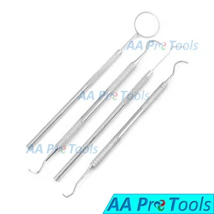 4Pcs/Set Hygiene Examination Dental Tools Mirror Inspection Dentist Teeth PR-422 - Picture 1 of 3