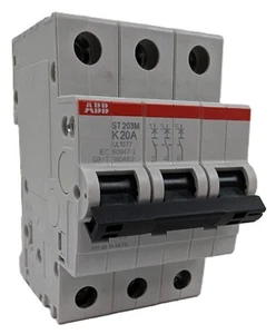 ABB ST203M-K20 Circuit Breaker 20A 240/480Vac 3Pole Din Rail 2CDS273334R0487 NEW - Picture 1 of 7