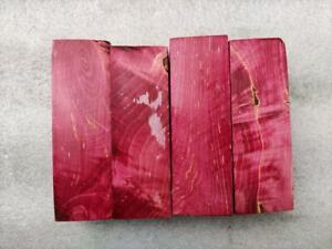 Stabilized Wood Blank Scales Wood Pieces 3x4x12cm MTL Maple Tiger Line Craft 1Pc