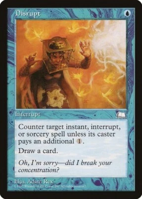 MTG 4X WEATHERLIGHT DISRUPT NM MAGIC THE GATHERING INSTANT COMMON BLUE ENGLISH - Image 1 of 4