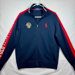 Polo Ralph Lauren Cookie Crest Pony Logo Track Jacket Full Zip Mens Size Medium - Picture 1 of 7
