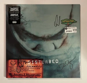 Disturbed The Sickness AUTOGRAPH 25th Anniversary Green Vinyl LP SIGNED COVER - Picture 1 of 11