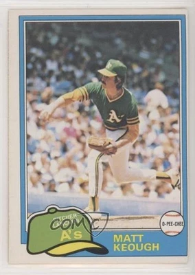 1981 O-Pee-Chee White Back Matt Keough #301 - Image 1 of 2