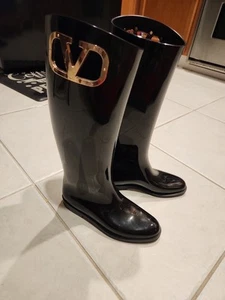 Valentino Garavani VLogo Type Patent Boots Size 37 (US 6.5) - Picture 1 of 18
