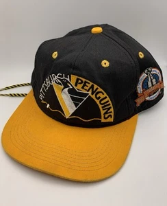 Gorra de béisbol vintage de los años 90 Pittsburgh Penguins 92-93 Stanley Cup #1 ropa - Imagen 1 de 15