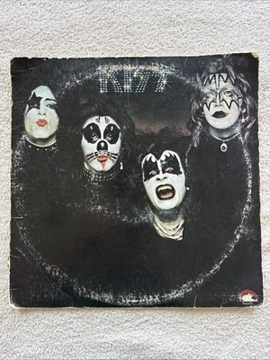 Kiss, Self-titled, Tan Camel Inlay 1974, Gene Simmons, Paul Stanley, Ace Frehley - Image 1 of 4