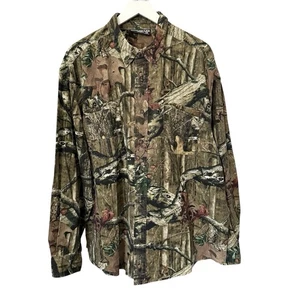 Break-Up Infinity Mossy Oak Camouflage Long Sleeve Outdoor Shacket Mens Size 2XL - Picture 1 of 12