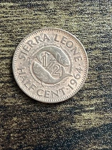 1964 Sierra Leone 1/2 Half Cent Actual Coin TB3369* - Picture 1 of 2