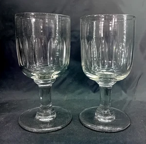 2 Large Antique Victorian Rummers Wine Glasses - Picture 1 of 4