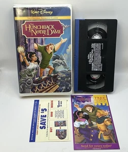 Hunchback of Notre Dame VHS Disney Tape Inserts Alternate Clamshell Nearly New! - Picture 1 of 12