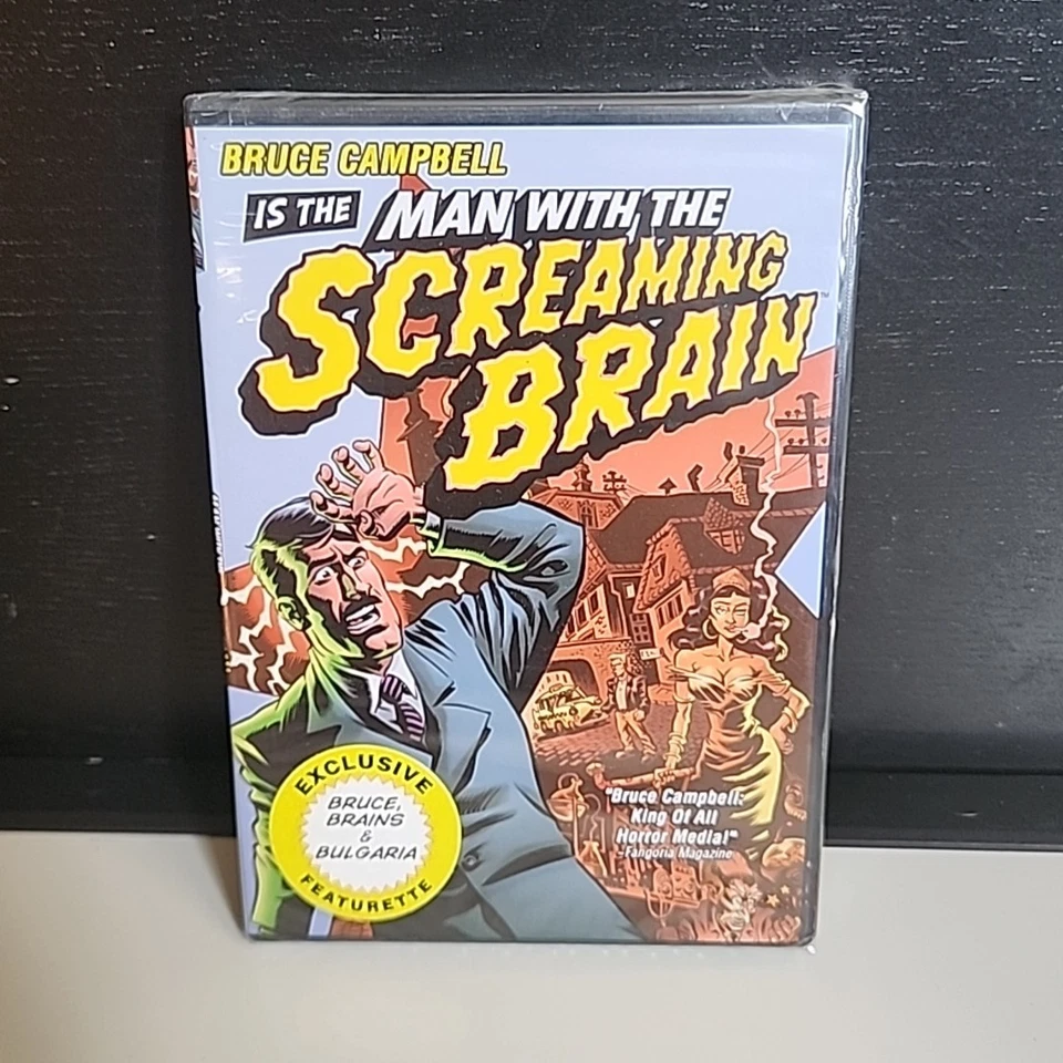 Man With The Screaming Brain (DVD 2004) Horror Bruce Campbell B Movie New Sealed Foto 1 de 4