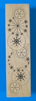 DOT SNOWFLAKE BORDER, Hero Arts H4806, sello de goma, NUEVO, Navidad Foto 1 de 4