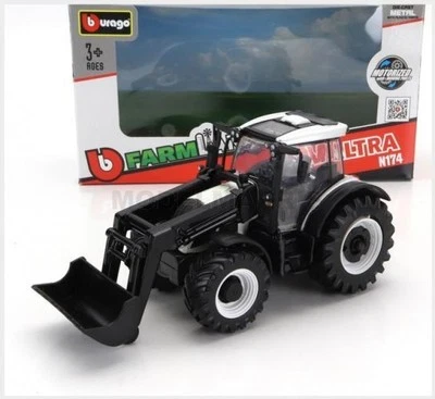 Burago Bu31638-31630 Valtra - N174 Tractor Front Loader 2017 - White Black - 1/5 - Image 1 of 2