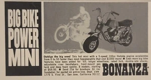 1969 Bonanza Mini Cross Stampa Mini-Bike Vincitore Annuncio a Saddleback Park - Foto 1 di 1