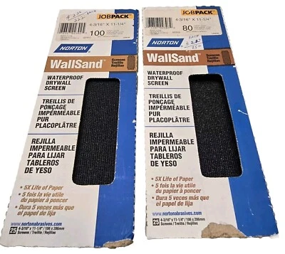 Lot of (32) WallSand Drywall Screen 11-1/4" X 4-3/16" (11) 80 Grit (21) 100 Grit - Image 1 of 3