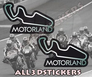 2 x Autocollant Résine 3D Circuit Motorland 6,5x4 cm - Imagen 1 de 1