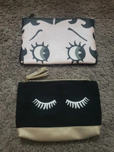 Lot Of 2 Ipsy Glam Bag Betty Boop Eye Lashes Theme - Bag only No Makeup  - Picture 1 of 2