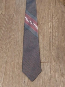 Corbata Vintage Slim Gris - 3x55 Chamonix Tergal, Corbata Clásica Retro - Imagen 1 de 2
