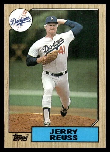 1987 Topps #682 Jerry Reuss Pitcher Los Angeles Dodgers excelente envío gratuito Foto 1 de 1