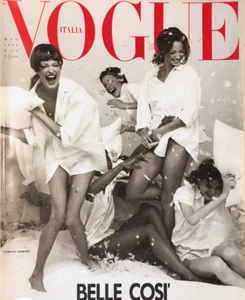 VOGUE ITALIA Magazine May 1993 LINDA EVANGELISTA Shalom Harlow TURLINGTON Vtg - Picture 1 of 8