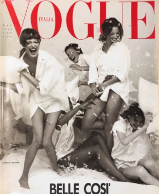 VOGUE ITALIA Magazine May 1993 LINDA EVANGELISTA Shalom Harlow TURLINGTON Vtg - Изображение 1 из 4
