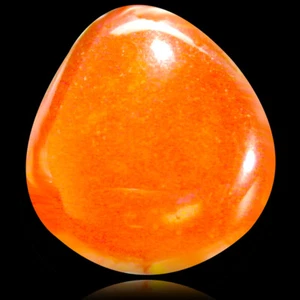 1.12 ct Shimmering Fancy Cabochon (9 x 8 mm) Flashing Multicolor Red Fire Opal - Picture 1 of 1