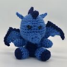 Handmade Crochet Amigurumi Baby Dragon Blue Plush