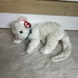 Ty Beanie Buddy - STARLETT el gato blanco (11,5 pulgadas) ojos azules medianos nuevo con etiquetas - Imagen 1 de 6