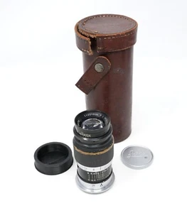 Leica Leitz Elmar 9cm F4 Lens LTM L39 Mount Black Chrome 1947 Great Condition - Picture 1 of 7