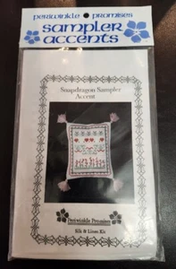 New Periwinkle Promises Sampler Accents Snapdragon Silk & Linen cross stitch kit - Picture 1 of 3