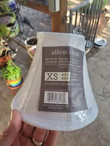 NEW Allen + Roth Clip On Mini Lamp Shade WHITE 3.25"x 5.25"x 5" - Picture 1 of 5