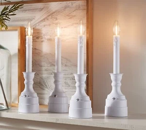 Bethlehem Lights Set of 4 Cordless Window Candles in White Gloss - Picture 1 of 1