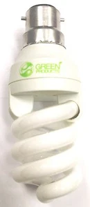 COMPACT FLURO SPIRAL ENERGY SAVING LAMP B22 DAYLIGHT 6400K 15WATTS (PACK OF 6) - Picture 1 of 1
