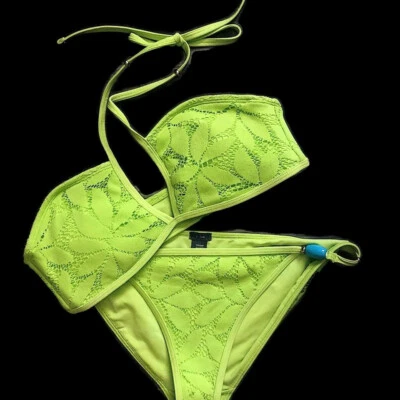 Conjunto de duas peças de biquíni American Eagle AE - Médio - Limão - Imagem 1 de 3