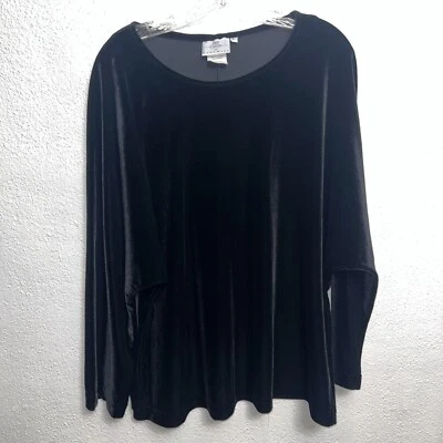 Blusa de terciopelo negro Hot Cotton by Marc Ware talla L Manga 3/4 Poliéster/Span Foto 1 de 4