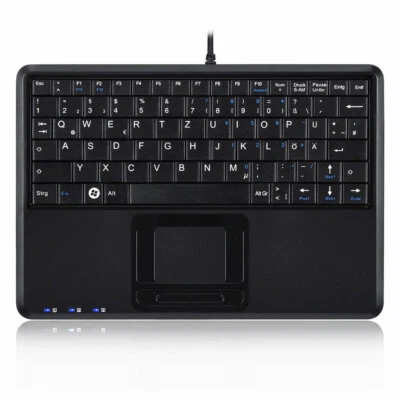 Perixx PERIBOARD-510 H PLUS ES Mini USB-Tastatur Touchpad Hub schwarz - Bild 1 von 2