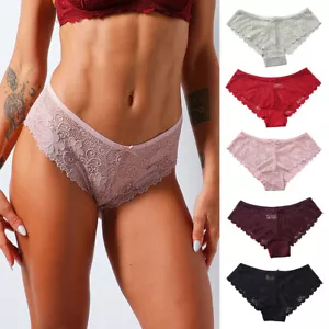 Damen Sexy Spitzenhöschen G-String Solid Damen Tanga Unterwäsche Schlüpfer v - Bild 1 von 26