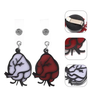  Carretes de enfermera clip retráctil insignia hebilla fácil de tirar en forma de corazón 2 piezas - Imagen 1 de 12