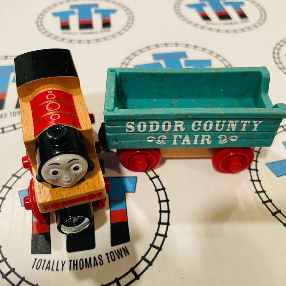 Thomas & Friends Rosie & County Fair (Thomas Wood Unpainted Mattel) Good Conditi - Image 1 of 1