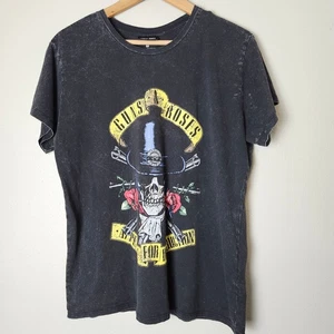 Camiseta Guns N Roses Appetite For Destruction manga corta lavado ácido talla grande - Imagen 1 de 12